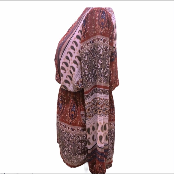 Paisley Long Sleeve Boho Romper - Picture 3 of 6